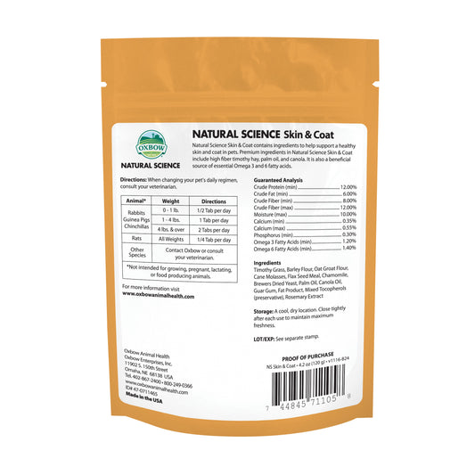 Oxbow Natural Science Skin & Coat Support